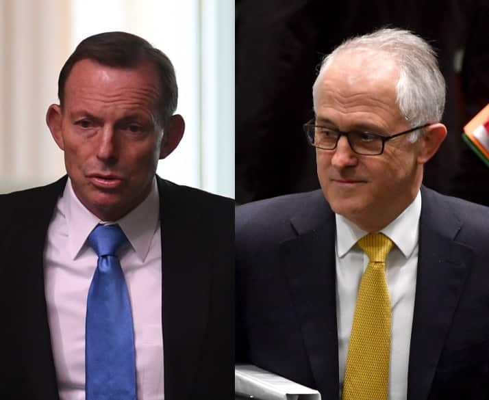Composite image of Tony Abbott and Malcolm Turnbull 