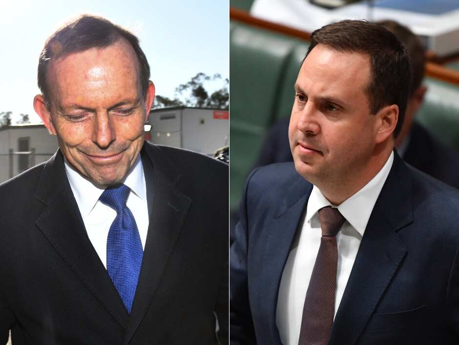 Combo image: Minister for Trade Steve Ciobo and former Prime Minister Tony Abbott 