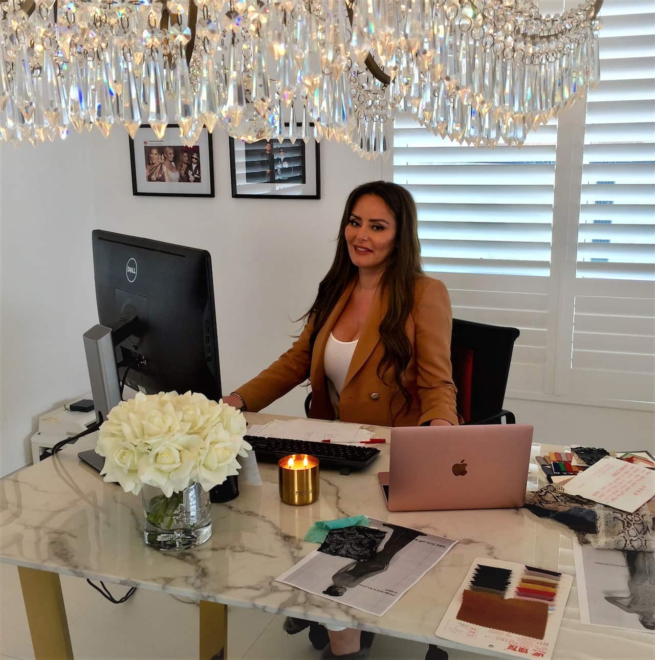 Abby designs at her Sydney studio.