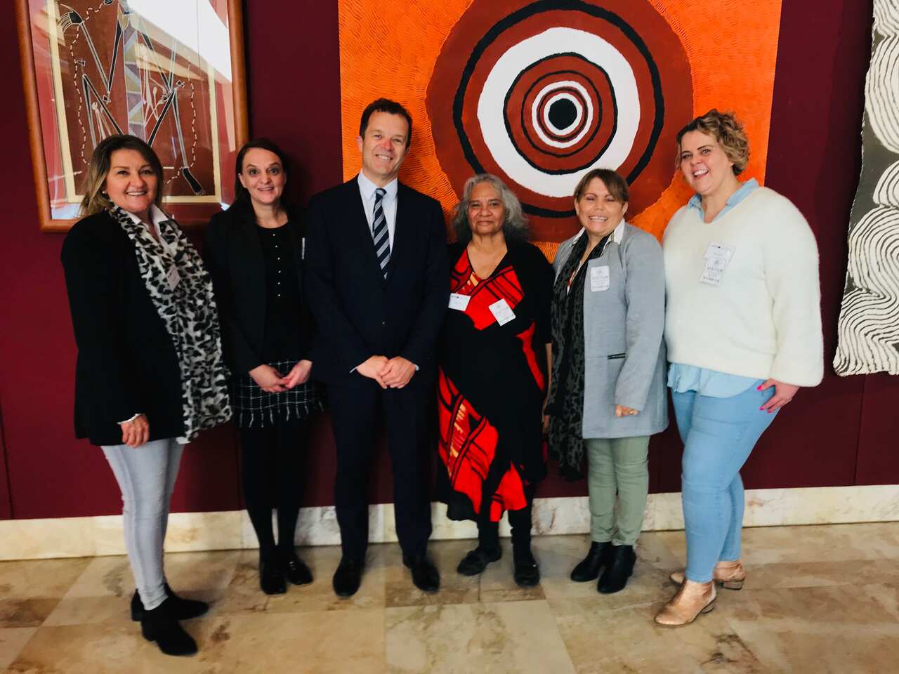 Aboriginal domestic violence specialist workers meet with NSW attorney-general Mark Speakman.