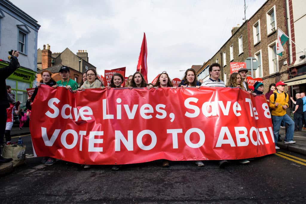 Anti-abortion protestors from around the Ireland gather in Dublin for the All-Ireland Rally for Life (Save the 8th)