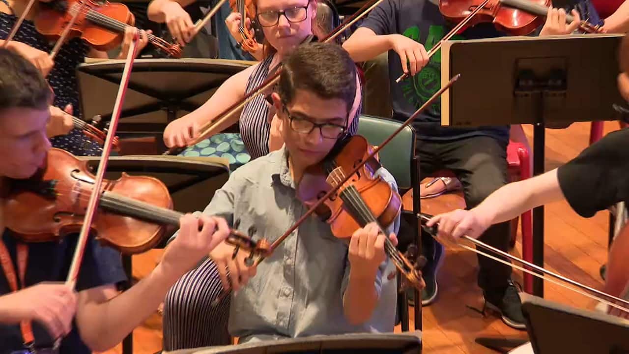 Aboud is gaining a reputation as a gifted young musician.