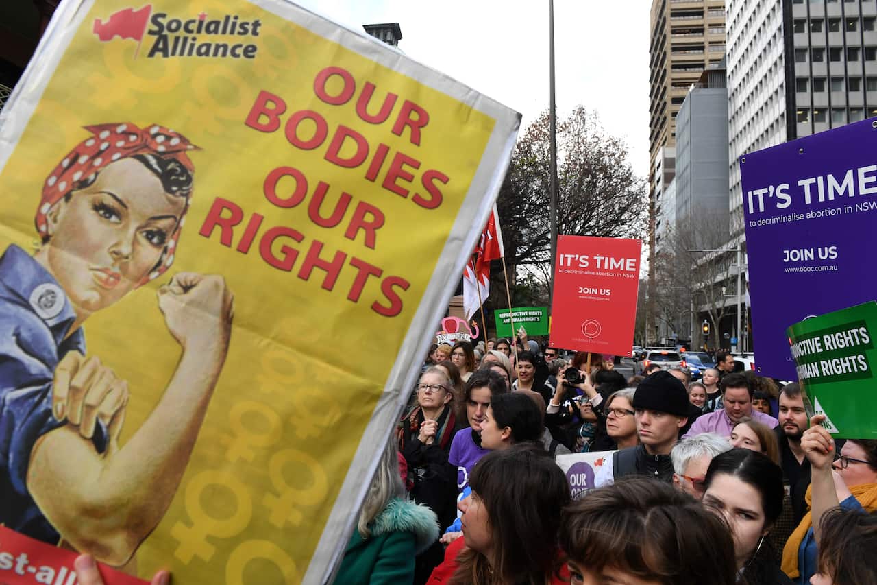 Pro-choice advocates and supporters of the Reproductive Health Care Reform Bill.