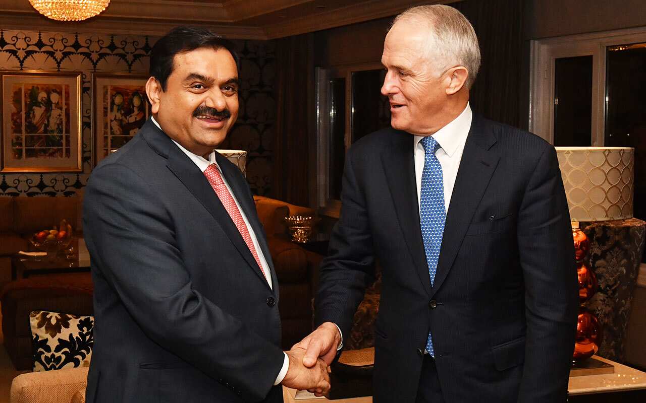 Malcolm Turnbull and Adani founder Gautam Adani
