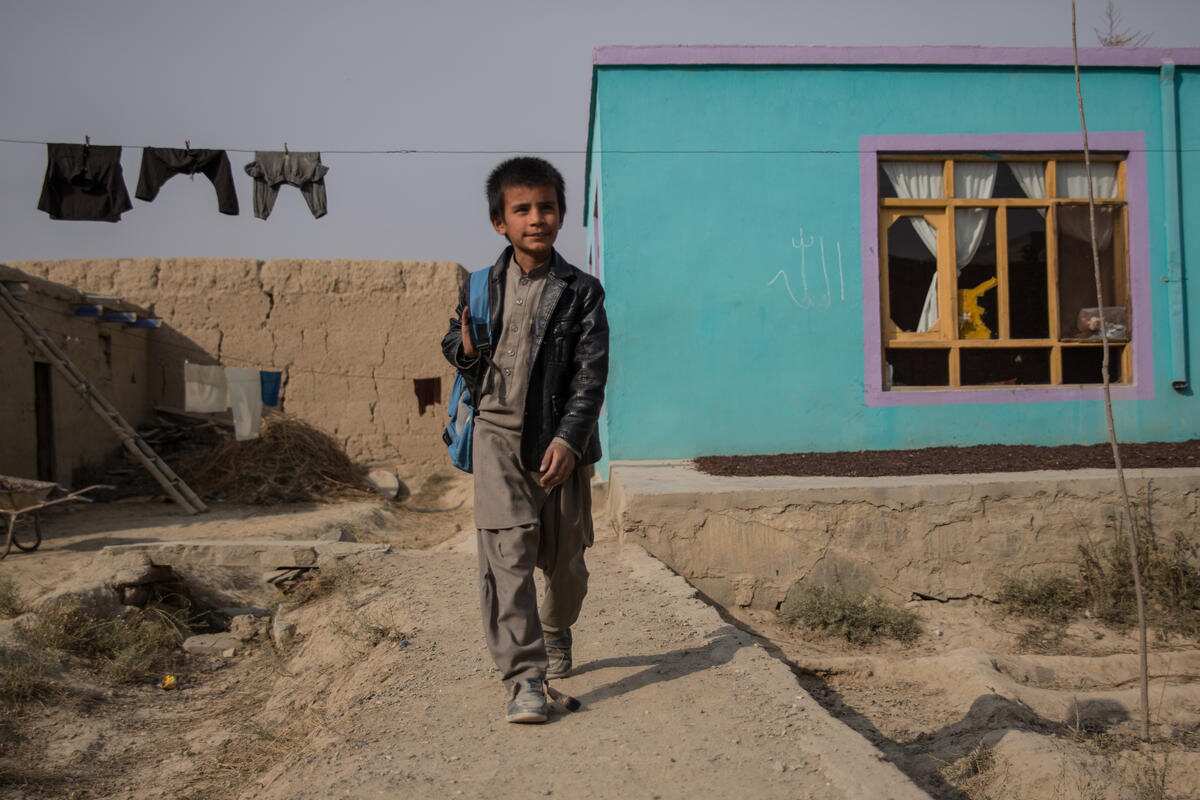 Hemat  walking to school. ‘On my way to school, I fear suicide attacks, kidnapping and I’m afraid that someone might kill me.’
