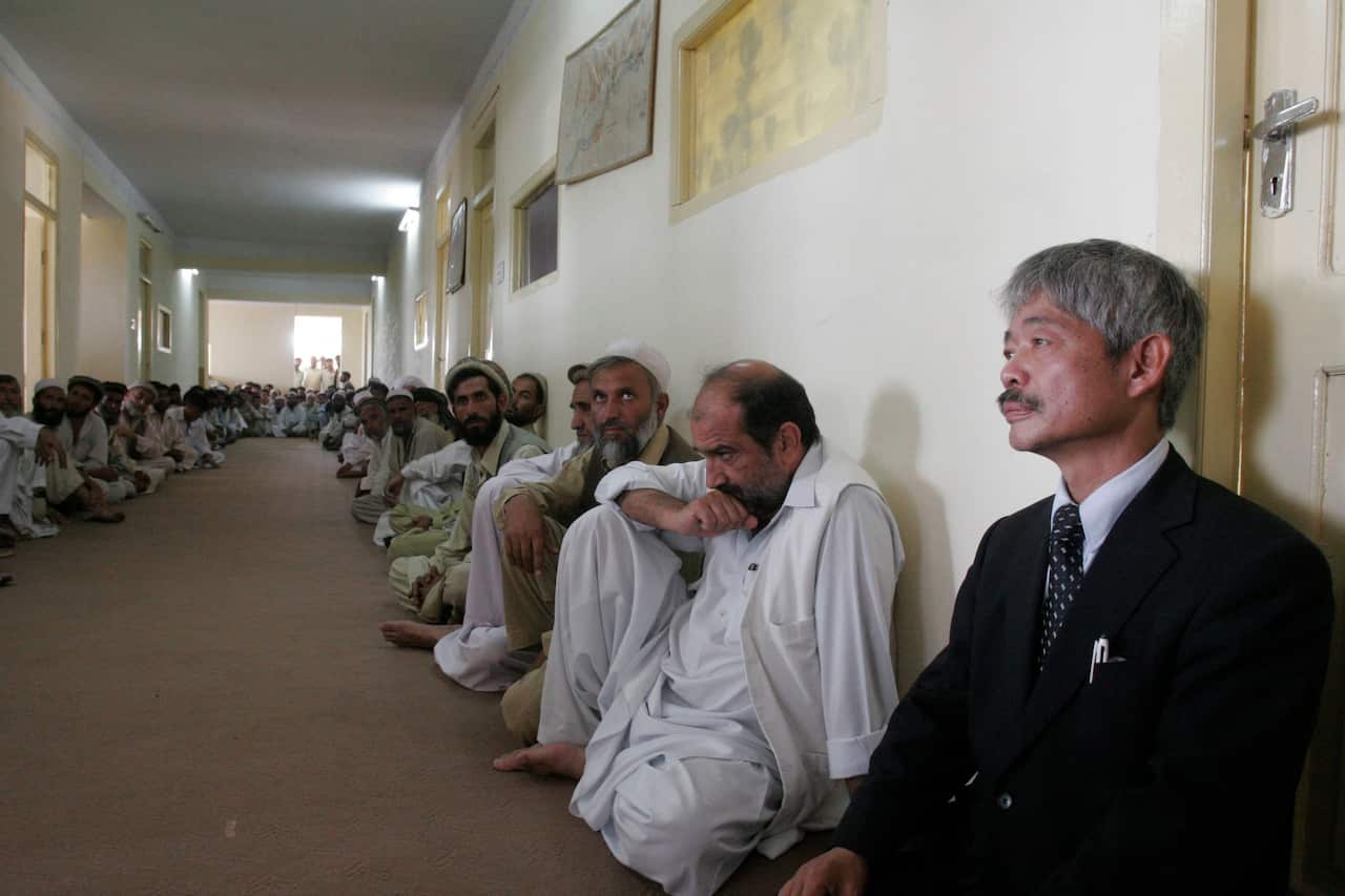 Dr Nakamura in Jalalabad in 2008. He was killed by gunmen this week after decades working in Afghanistan. 