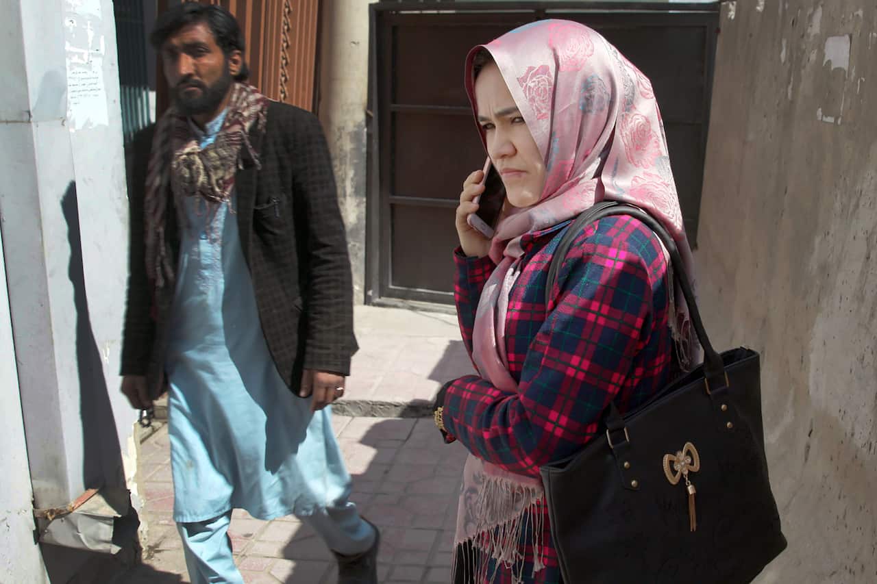 Zainab Fayez, a prosecutor who received a death threat signed by the Taliban, in Kabul, Afghanistan. (Yousur Al-Hlou/The New York Times)