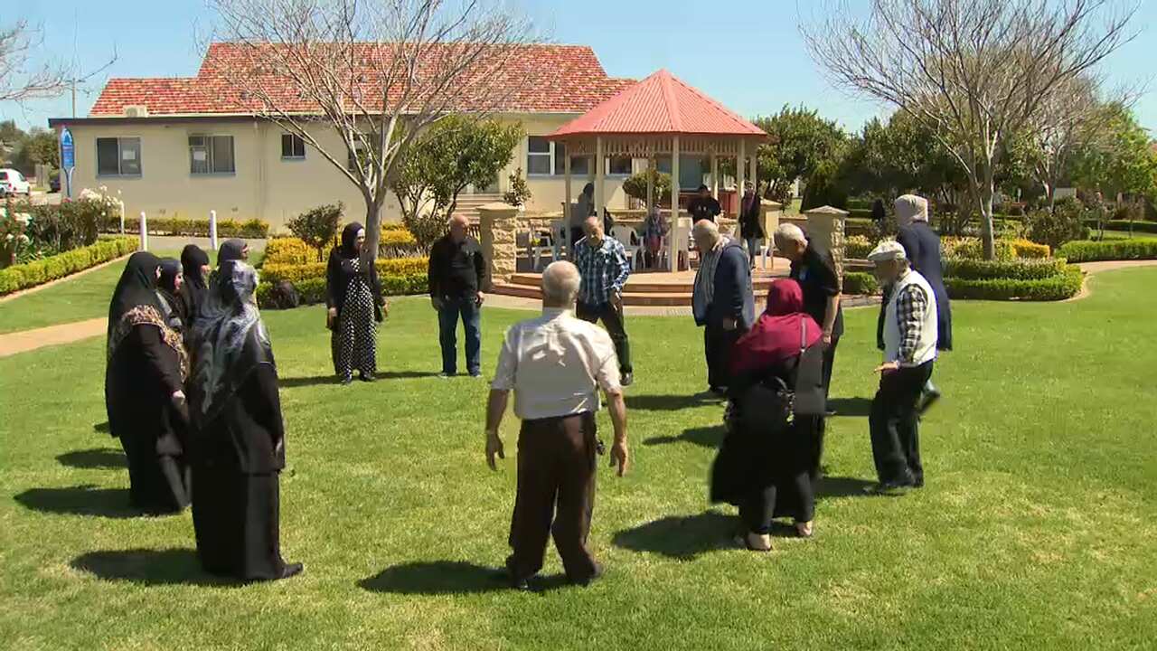 Muslim Care community members exercising in Sydney.