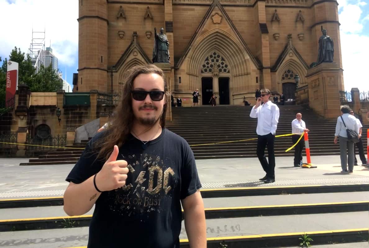Alexander Gibbons came to St Mary's Cathedral to pay his respects.