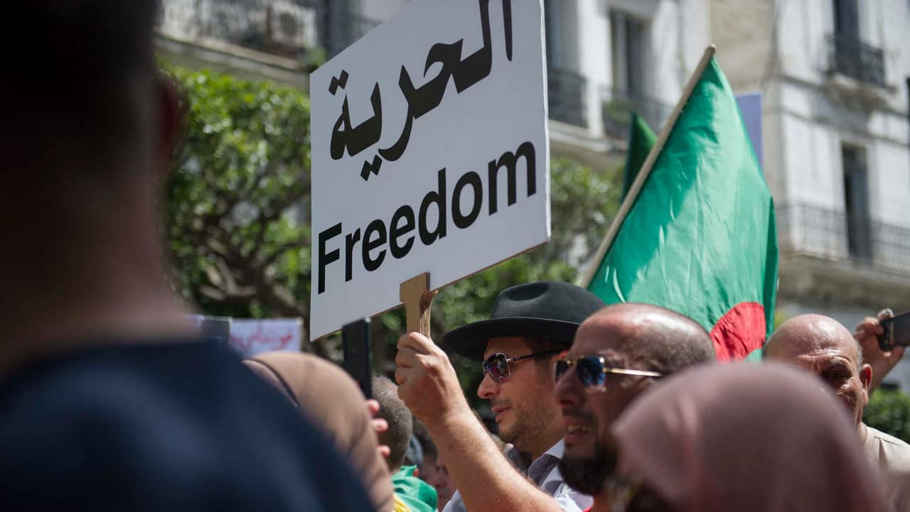 Algerian protesters gathered in the capital despite a wave of arrests. 