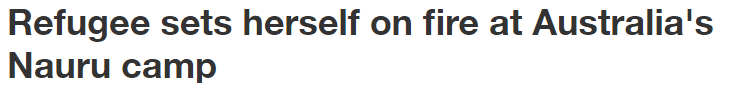 Aljazeera headline on Australias immigration