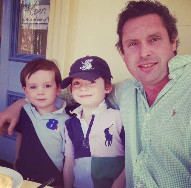 Allistair with his sons. (Supplied)