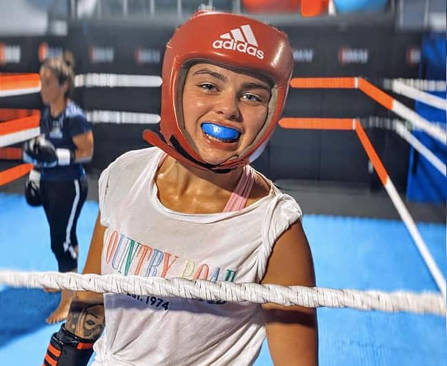 Amber Wright in the ring