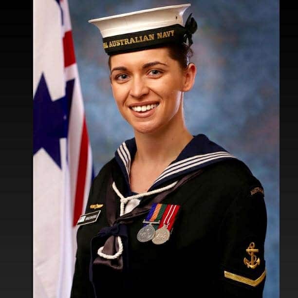 Kirri-lee Brazendale during her time in the Navy.