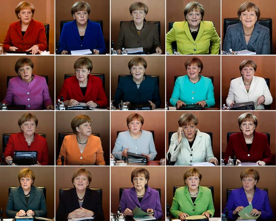 The many faces of Angela Merkel.