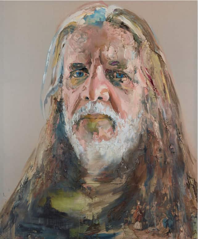 Anh Do, 'Art and war', oil on linen with found prints and other objects, 240 x 200 cm.