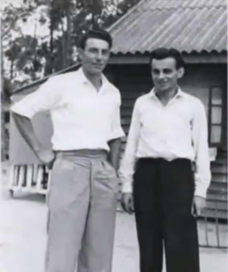 Annastacia Palaszczuk's grandfather Leo (right). (Supplied)