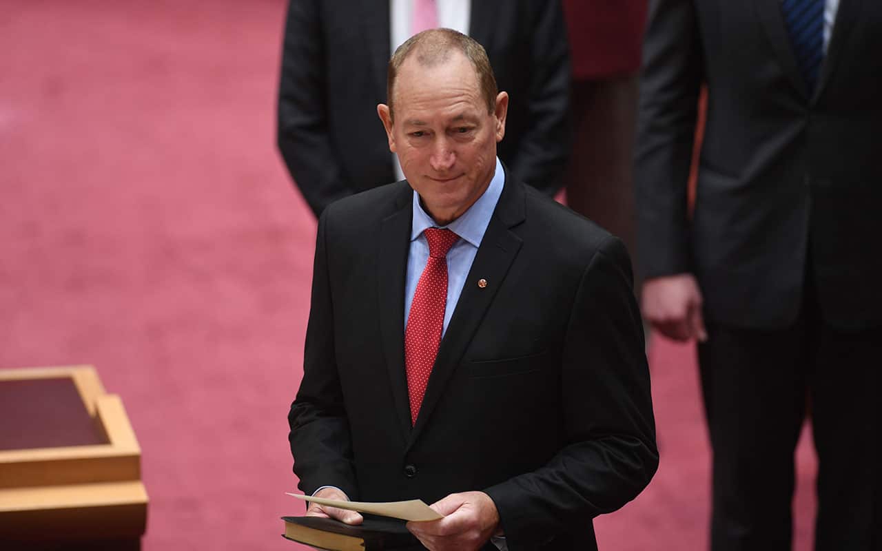 New Queensland Senator Fraser Anning, who replaces former One Nation Senator Malcolm Roberts.