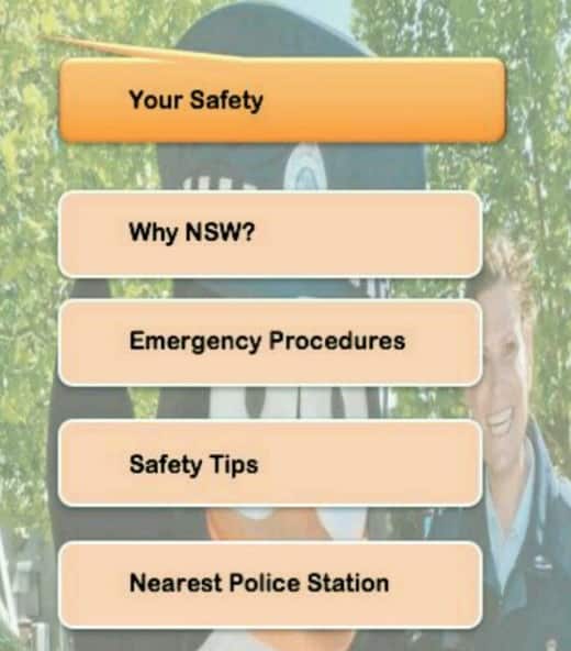 Image of the proposed design layout of the app (SBS)