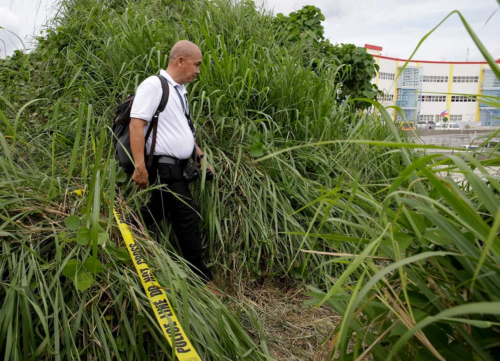 The area where the killer of Tanauan city Mayor Antonio Halili was believed to have taken his sniper position.