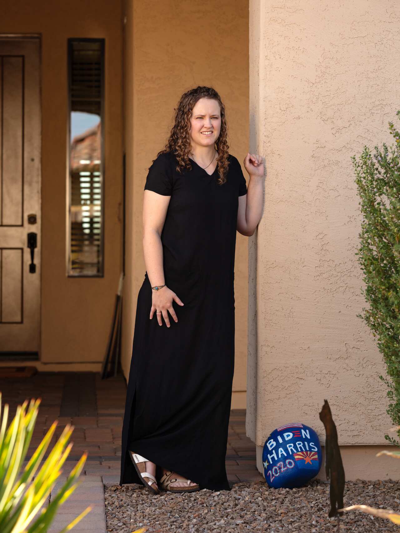 Christie Black, a 36-year-old member of the Church of Jesus Christ of Latter-day Saints and once staunch Republican who has now joined the Democrats, at her home in Mesa, Ariz., Sept. 7, 2020. (Cassidy Araiza/The New York Times)