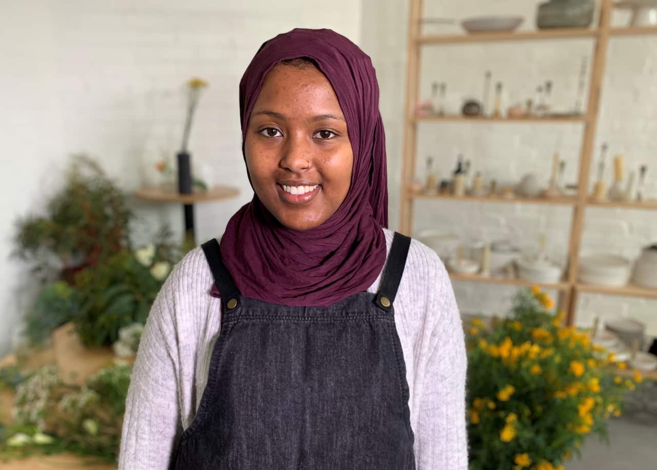 Asante Abubaker works at The Beautiful Bunch.