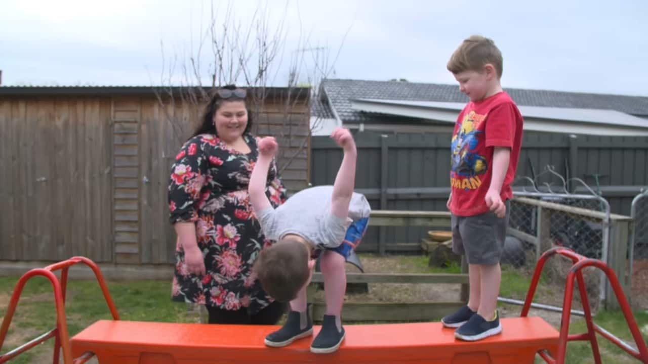Ashleigh Edgar with two of her children.