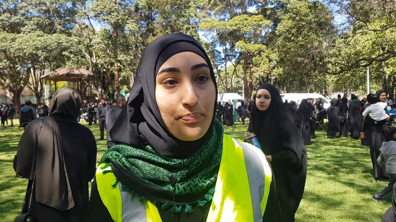 Young Shia Muslim Saja Alassadi attended the march in Sydney