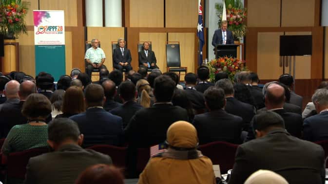 The Asia Pacific Parliamentary Forum in Canberra.