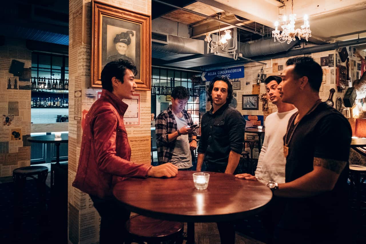 From left, Chris Pang, John Harlan Kim, Deniz Akdeniz, Max Brown and Clyde Boraine in Melbourne, Australia.