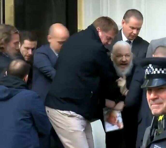 Julian Assange arrested at Ecuadorean embassy in London