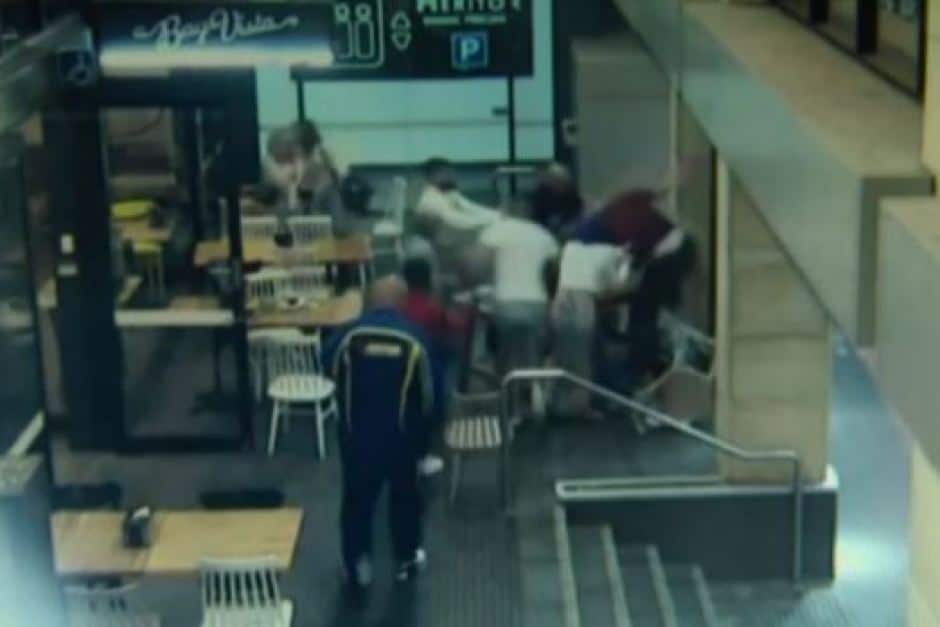 Patrons intervened during the alleged attack in the Church St cafe.