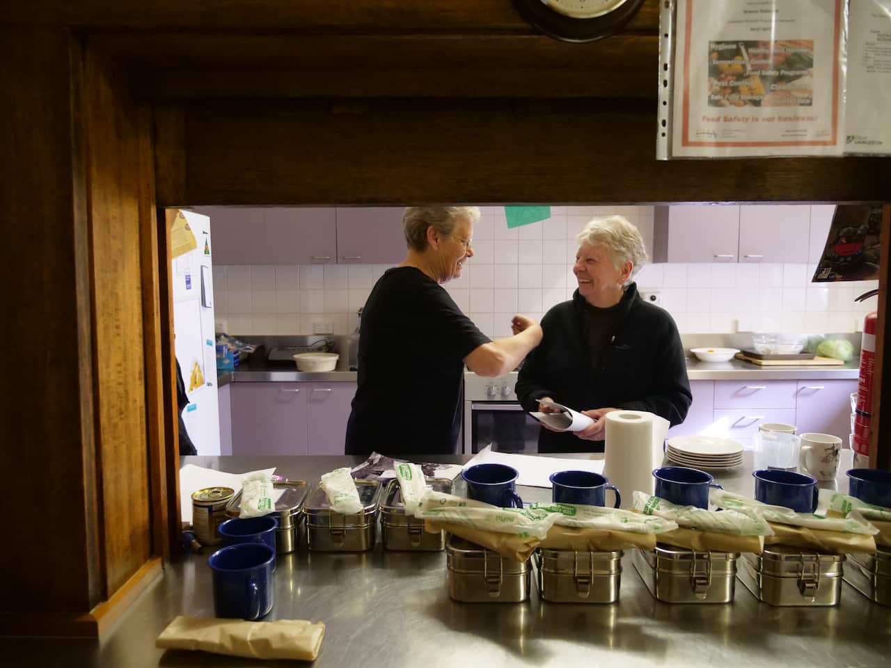 Aunty Sharon and Aunty Audrey at the Elders' Centre in Launceston on a Sunday morning.