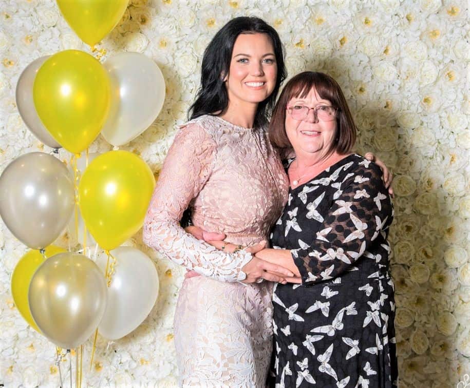 Stacy with her 'Aussie mum' Carolyn Simmonds.