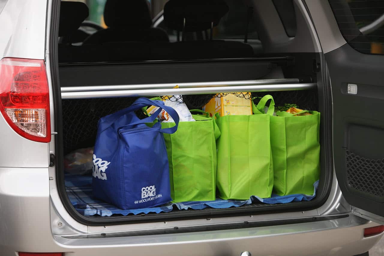 Environmental shopping bags are seen at the Thebarton Foodland on May 4, 2009 in Adelaide, Australia.