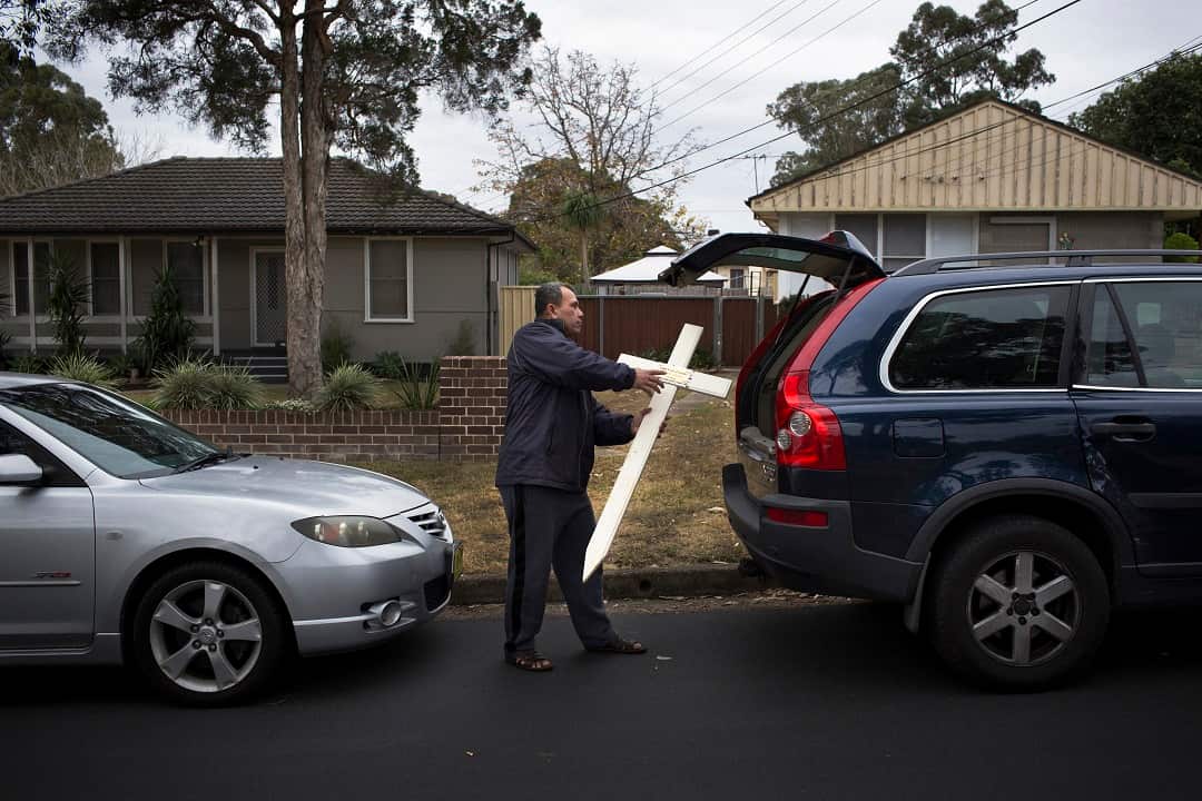 Vaea Togatuki after visiting the grave of his son Junior, who died in 2015 in an Australian prison, where he was being held by immigration officials after finishing his sentence.