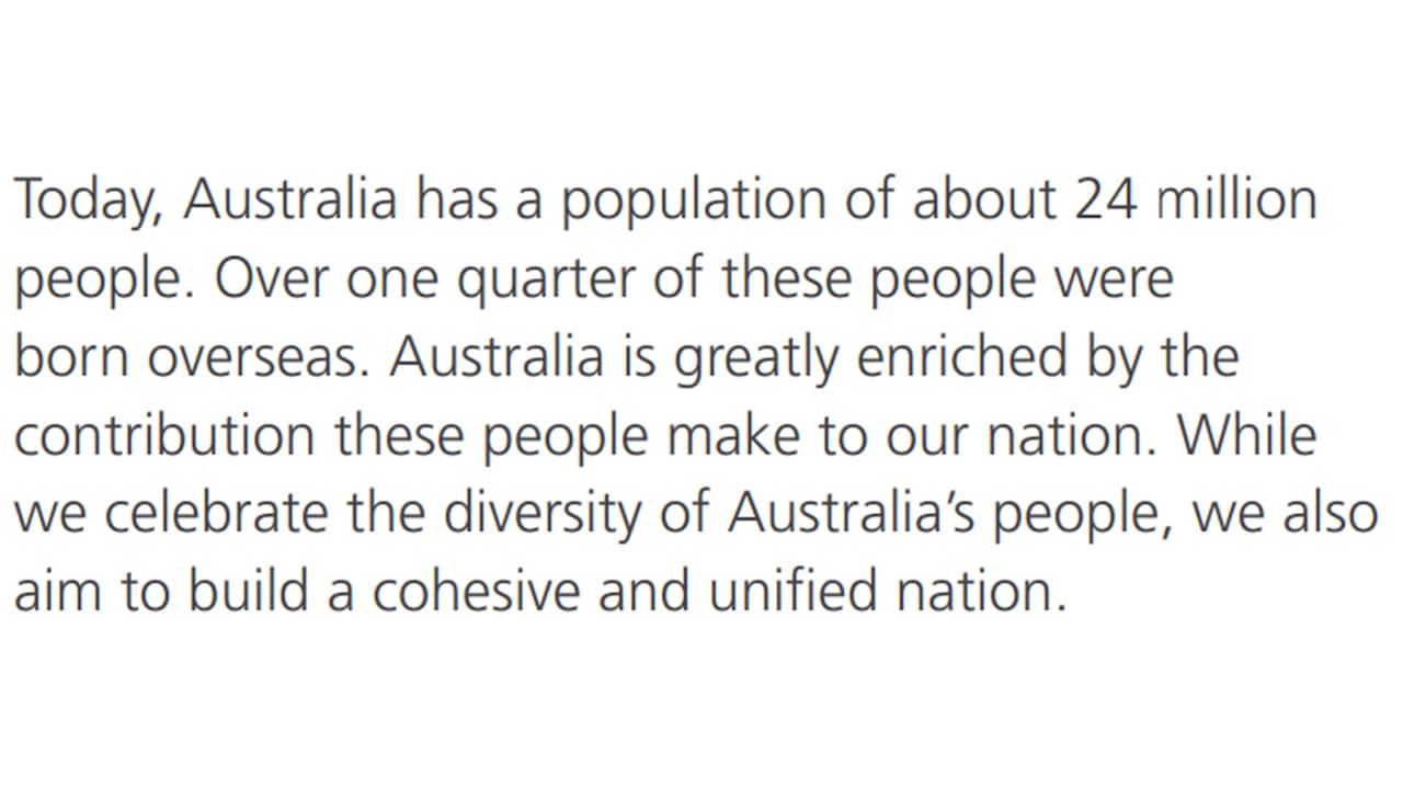 Australian Citizenship, Our Common Bond