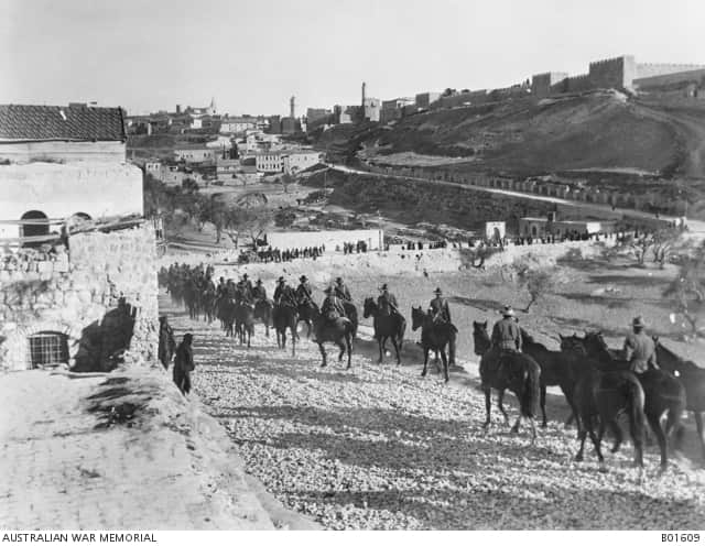 Australian Light Horse troops in what was the then known as Palestine
