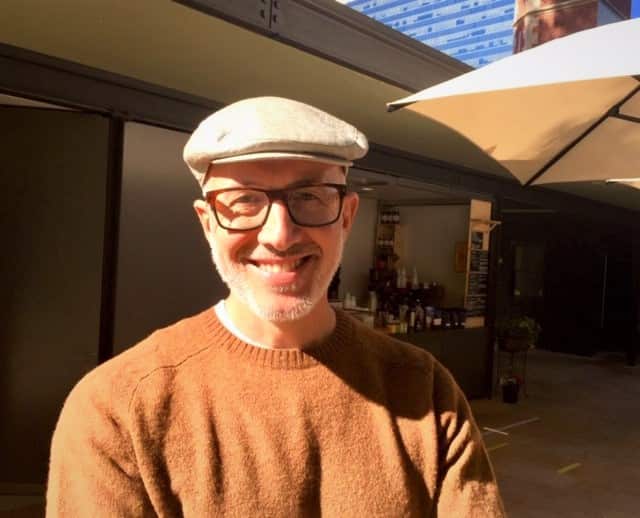 Aykut Sayan at his new pop-up cafe in Parramatta.