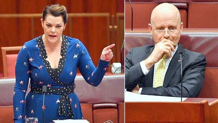 David Leyonhjelm has been censured by the Senate over his comments about Sarah Hanson-Young.