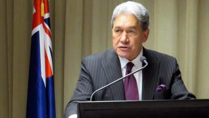 New Zealand deputy PM Winston Peters