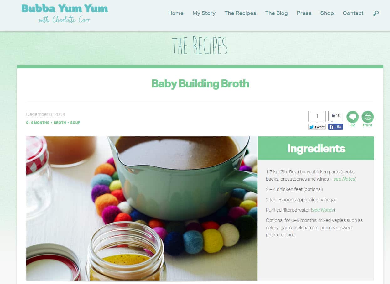 Baby building broth Paleo cookbook