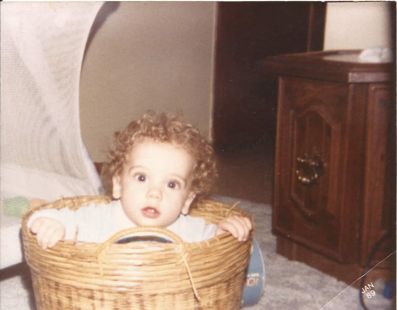 Grant as a baby in Illinois. He was diagnosed with cystic fibrosis at six months old. 