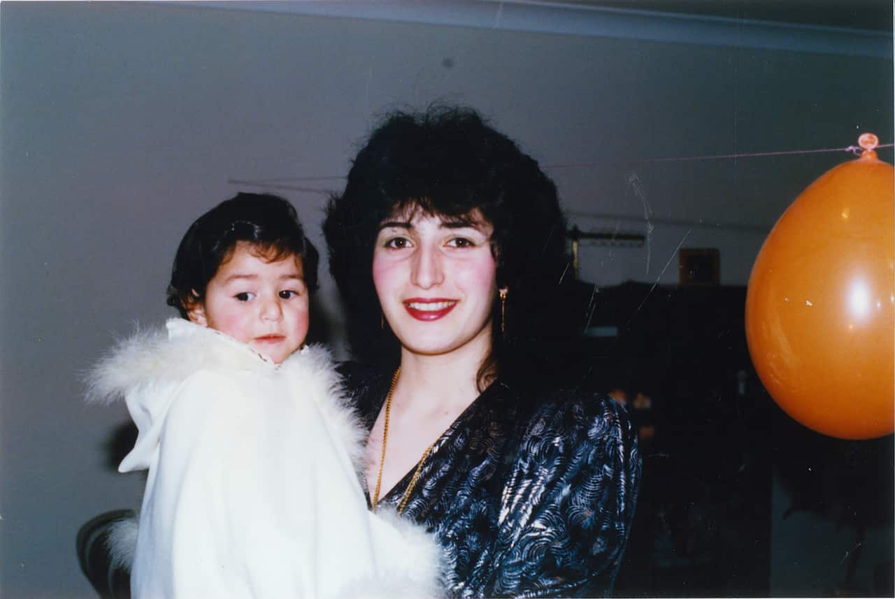 Amani as a baby, with her mother Salwa.