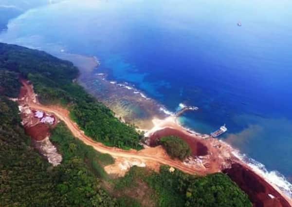 The Bintan Mining Corporation bauxite mine on Rennell, Solomon Islands.