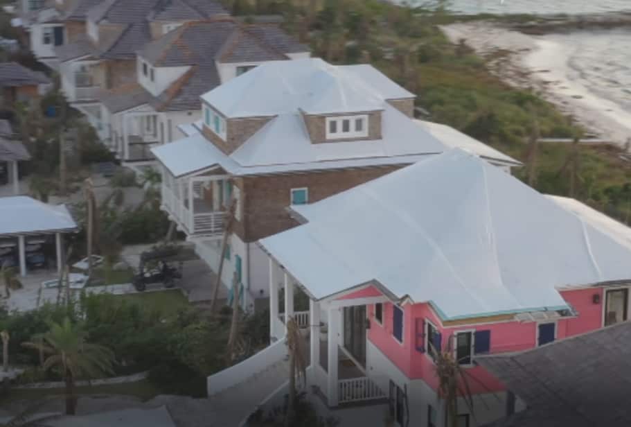 Stormseal has covered hurricane damaged homes in the Bahamas.