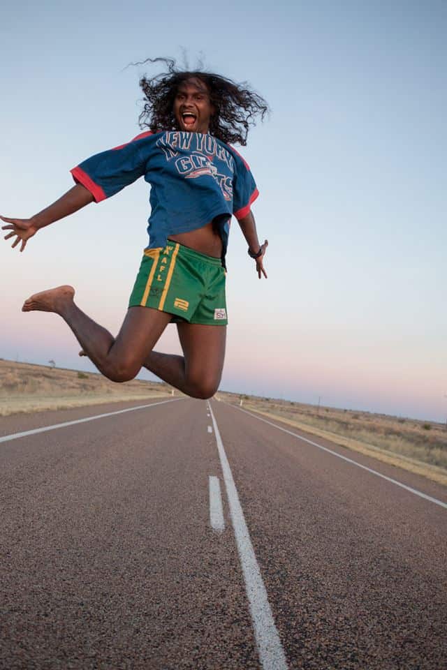 Baker Boy raps in a mix of English and Yolngu Matha.