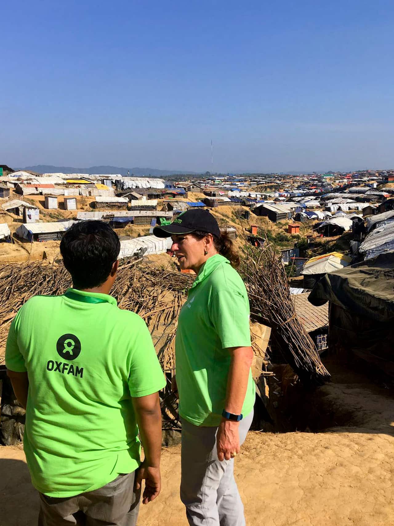 Dr Szoke at a refugee camp near Cox's Bazaar, Bangladesh in November 2017.
