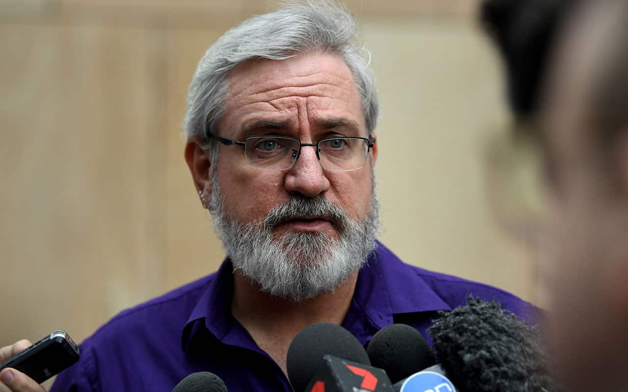 Andrew Bartlett stands outside the High Court in August 2017. 