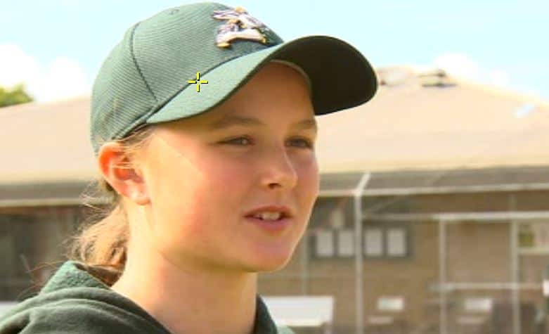 Genevieve 'loves playing against the boys', her father says.